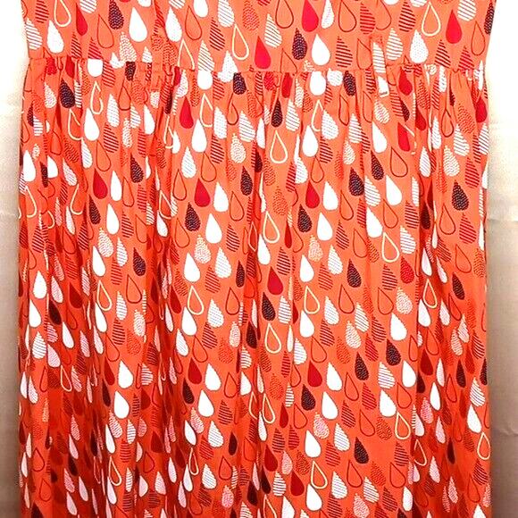 CIRCUS Retro Fit & Flare Raindrop Print Sleeveless Dress - UK 12 / US 8 - Picture 3 of 7
